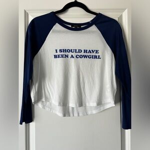 Talula cropped baseball tee w/ graphic